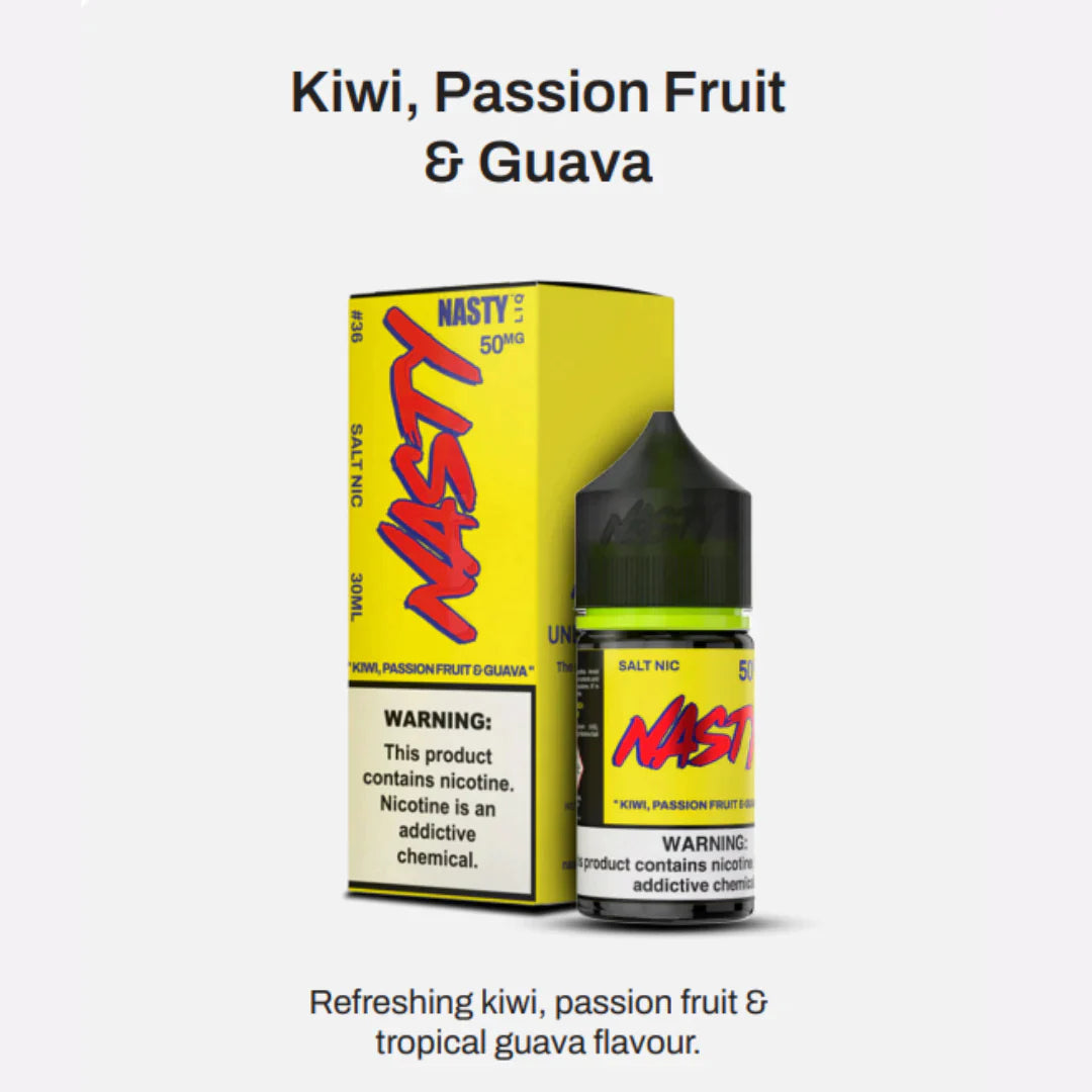 Kiwi Passion Fruit Guava - NASTY LIQ | 30ML Vape Juice | 35MG, 50MG | Vape Paradise