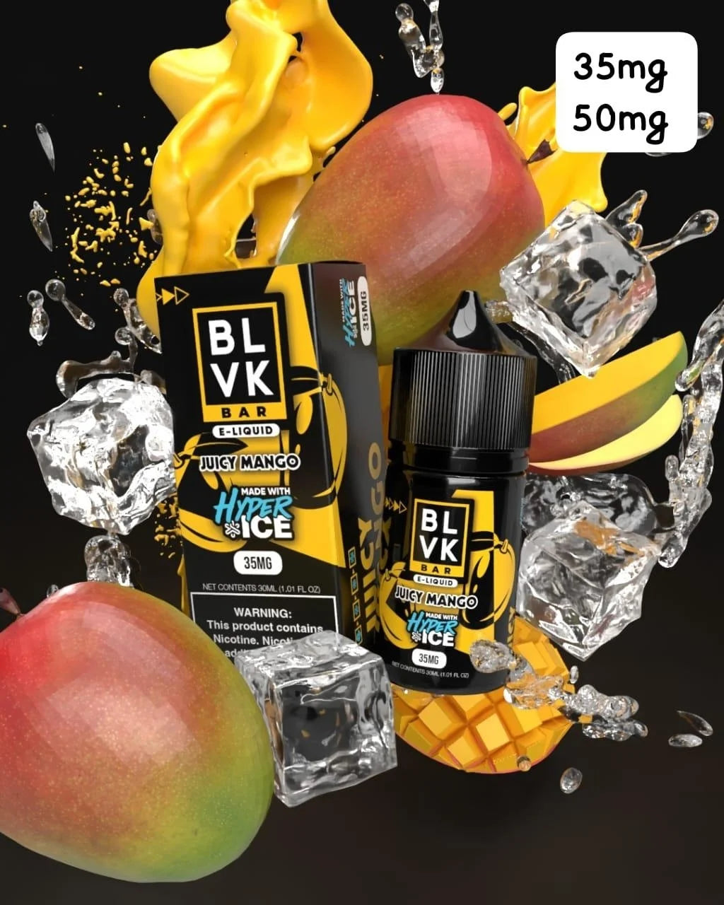 Juicy Mango Hyper Ice - BLVK Bar Salt | 30ML Vape Juice | 35MG 50MG | Vape Paradise