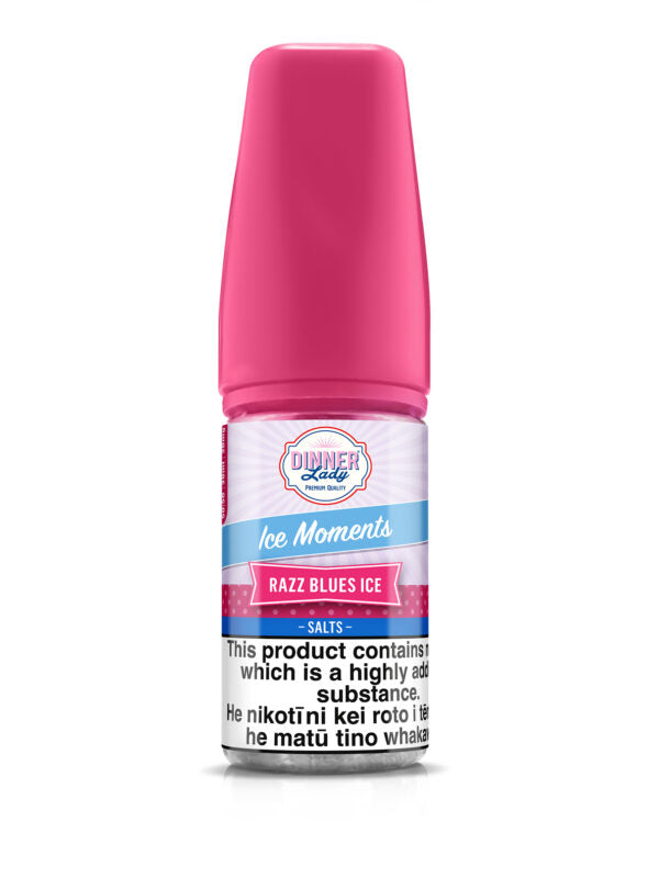 Razz Blues - Dinner Lady Salts Ice Moments | 30ML Vape Juice | 30MG, 50MG | Vape Paradise