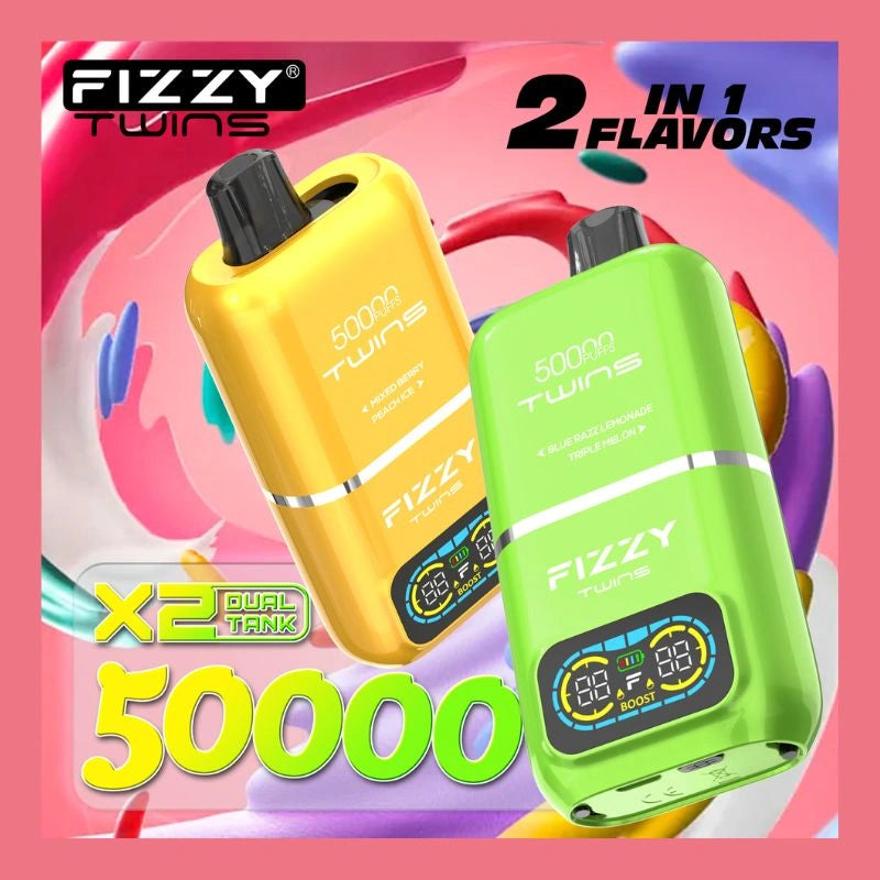 Fizzy Twins 50,000 Puffs Rechargeable Disposable Vape | Vape Paradise
