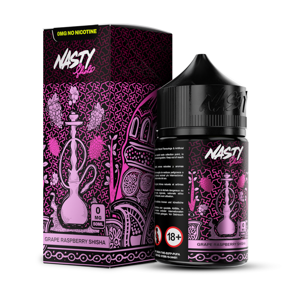 Grape Raspberry - Nasty Shisha Juice | 60ML Vape Juice | 3MG | Vape Paradise