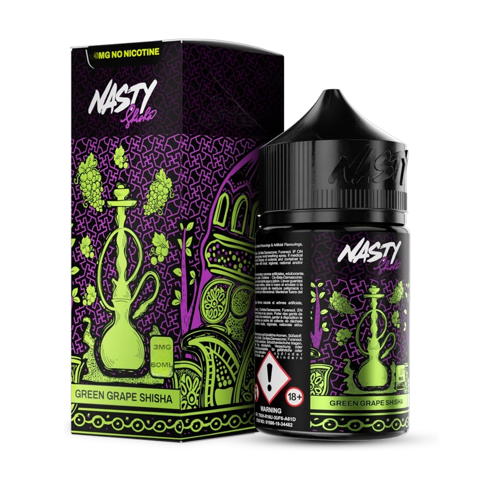 Green Grape - Nasty Shisha Juice | 60Ml Vape Juice | 3MG | Vape Paradise