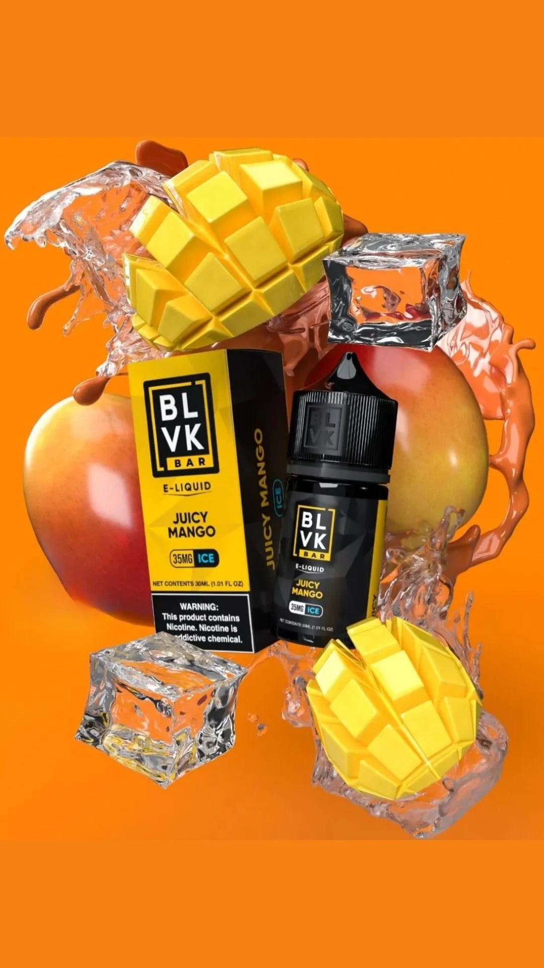 Juicy Mango Ice - BLVK Bar Salt | 30ml Vape Juice | 35MG 50MG | Vape Paradise