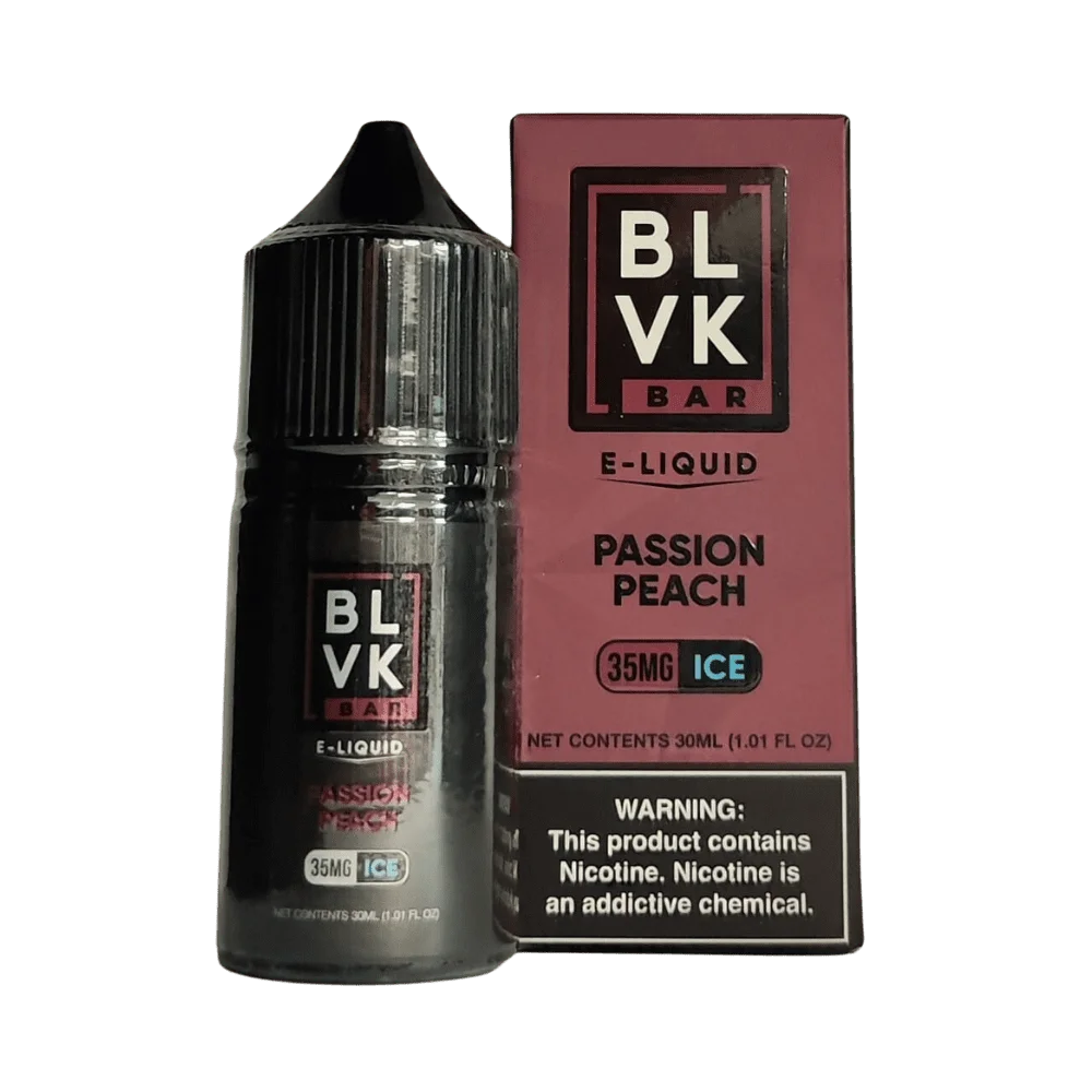 Passion Peach Ice - BLVK Bar Salt | 30ml Vape Juice | 35MG 50MG | Vape Paradise