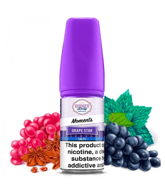 Grape Star - Dinner Lady Salts Ice Moments | 30ML Vape Juice | 20MG, 30MG, 50MG | Vape Paradise