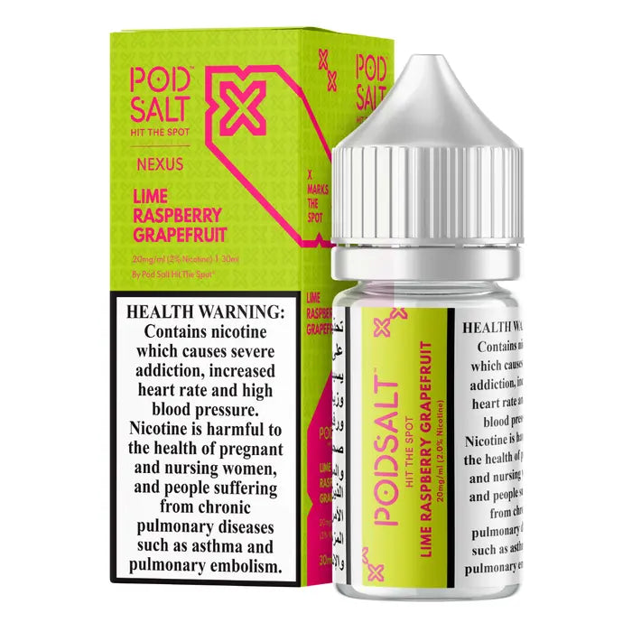 Lime Raspberry Grapefruit - Pod Salt Nexus | 30ML Vape Juice | 20MG, 50MG | Vape Paradise