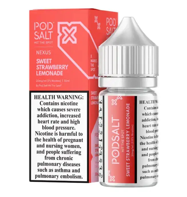 Sweet Strawberry Lemonade - Pod Salt Nexus | 30ML Vape Juice | 25MG, 50MG | Vape Paradise
