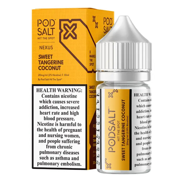 Sweet Tangerine Coconut - Pod Salt Nexus | 30ML Vape Juice | 20MG, 50MG | Vape Paradise