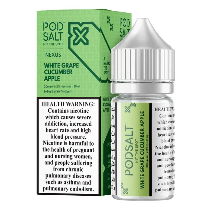 White Grape Cucumber Apple - Pod Salt Nexus | 30ML Vape Juice | 20MG, 50MG | Vape Paradise