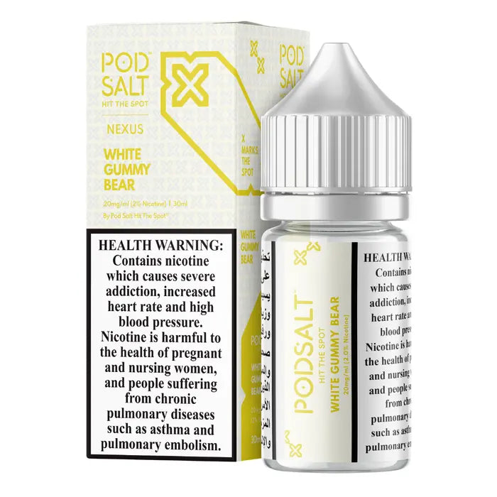 White Gummy Bear - Pod Salt Nexus | 30ML Vape Juice | 20MG, 25MG, 50MG | Vape Paradise